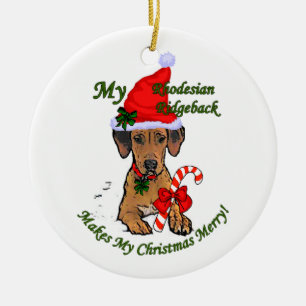 Rhodesian Ridgeback Christmas Gifts Ornament