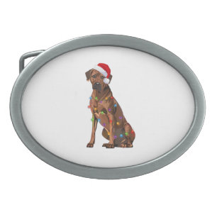 Rhodesian Ridgeback Christmas Lights Xmas Dog Love Belt Buckle