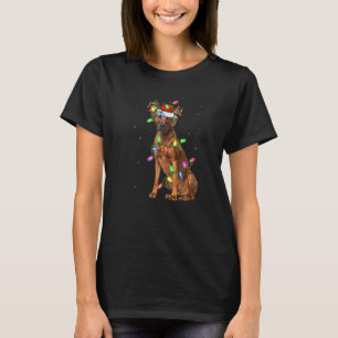 Rhodesian Ridgeback Christmas Tree Light Pajama Do T-Shirt