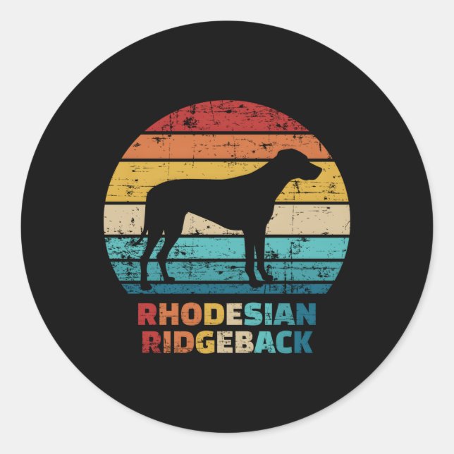 Rhodesian Ridgeback Classic Round Sticker (Front)