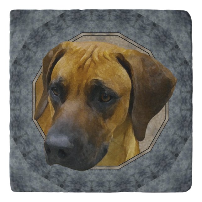 Rhodesian Ridgeback Classical Stone Trivet (Front)