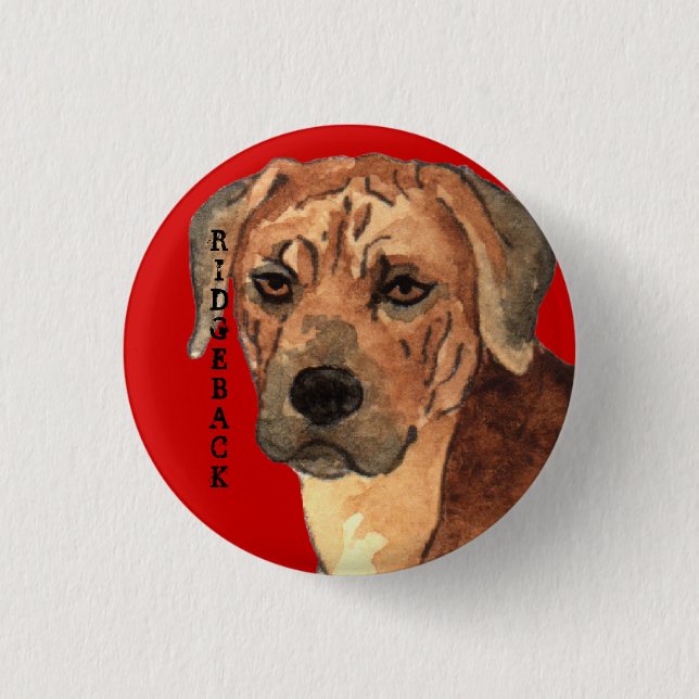 Rhodesian Ridgeback Color Block Button (Front)