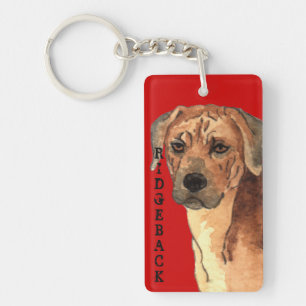 Rhodesian Ridgeback Color Block Keychain