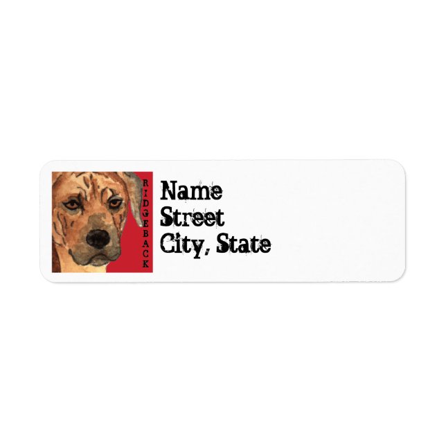 Rhodesian Ridgeback Color Block Label (Front)