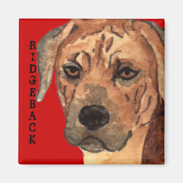 Rhodesian Ridgeback Color Block Magnet (Front)