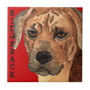 Rhodesian Ridgeback Color Block Tile
