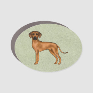 Rhodesian Ridgeback Cute African Lion Dog Green Car Magnet