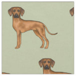 Rhodesian Ridgeback Cute African Lion Dog Green Fabric