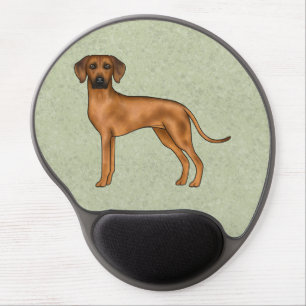 Rhodesian Ridgeback Cute African Lion Dog Green Gel Mouse Pad