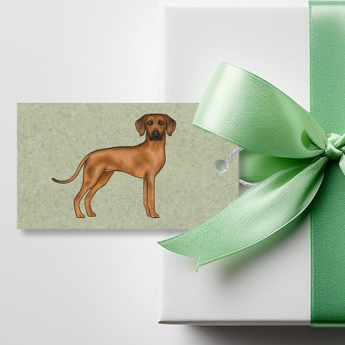 Rhodesian Ridgeback Cute African Lion Dog Green Gift Tags