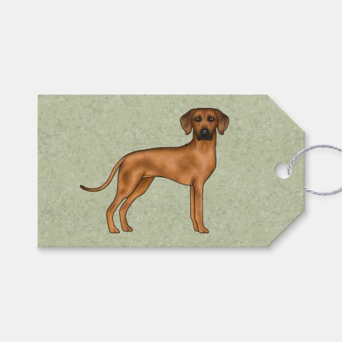 Rhodesian Ridgeback Cute African Lion Dog Green Gift Tags