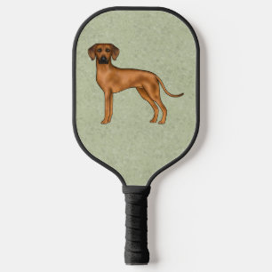 Rhodesian Ridgeback Cute African Lion Dog Green Pickleball Paddle