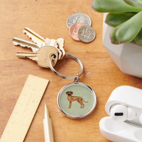 Rhodesian Ridgeback Cute Brown African Lion Dog Keychain