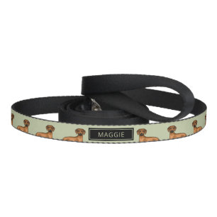 Rhodesian Ridgeback Cute Brown Dog With Name Green Pet Leash