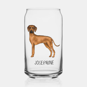 Rhodesian Ridgeback Cute Brown Lion Dog With Name Can Glass