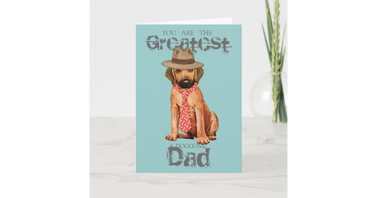 Rhodesian Ridgeback Dad Card | Zazzle