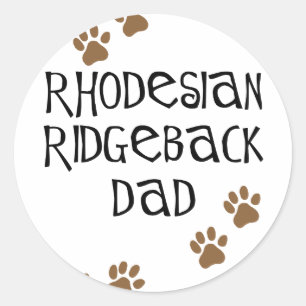 Rhodesian Ridgeback Dad Classic Round Sticker