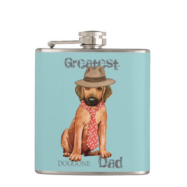 Rhodesian Ridgeback Dad Flask (Front)