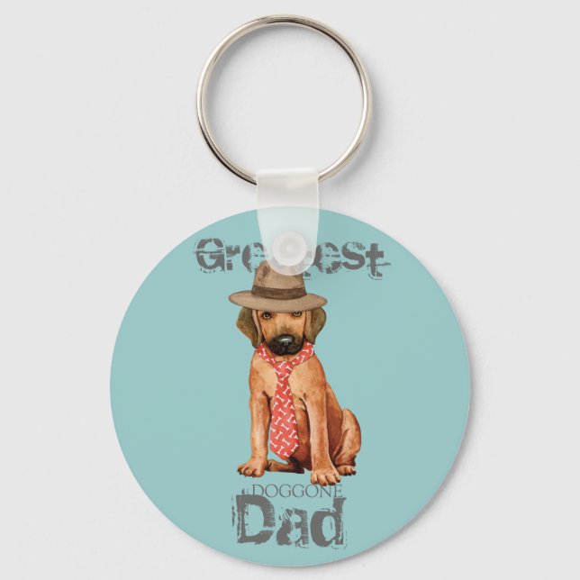 Rhodesian Ridgeback Dad Keychain (Front)