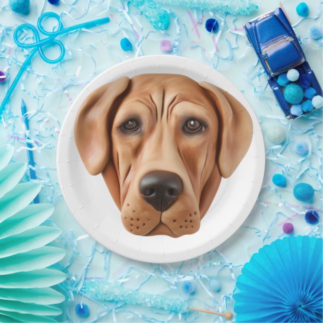 Rhodesian Ridgeback Dog 3D Inspired Paper Plates (Party)