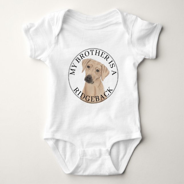 Rhodesian Ridgeback Dog Baby Bodysuit (Front)