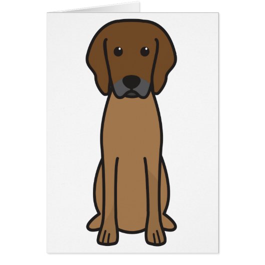 Rhodesian Ridgeback Dog Cartoon (Front)