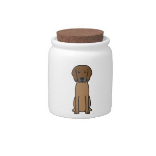 Rhodesian Ridgeback Dog Cartoon Candy Jar