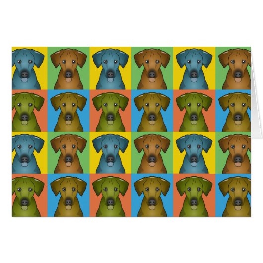 Rhodesian Ridgeback Dog Cartoon Pop-Art (Front Horizontal)