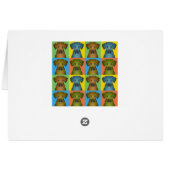 Rhodesian Ridgeback Dog Cartoon Pop-Art Cards (Back Horizontal)