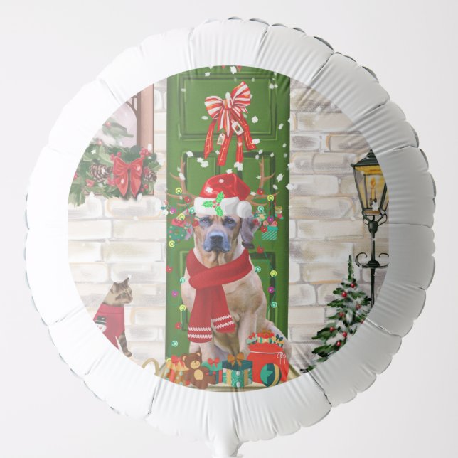 Rhodesian Ridgeback Dog Christmas  Balloon (Front)