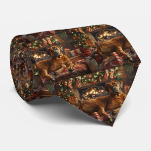 Rhodesian Ridgeback Dog Christmas Festive Neck Tie
