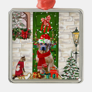Rhodesian Ridgeback Dog Christmas  Metal Ornament