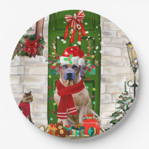 Rhodesian Ridgeback Dog Christmas  Paper Plates
