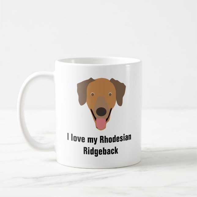 Rhodesian Ridgeback Dog Coffee Mug - Dog Mug (Left)