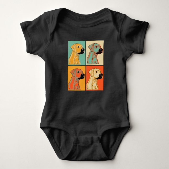 Rhodesian Ridgeback Dog Gift Idea Baby Bodysuit (Front)