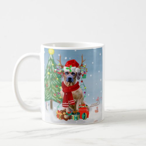 Rhodesian Ridgeback Dog in Snow Christmas Gift   Coffee Mug