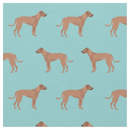 rhodesian ridgeback dog light blue fabric