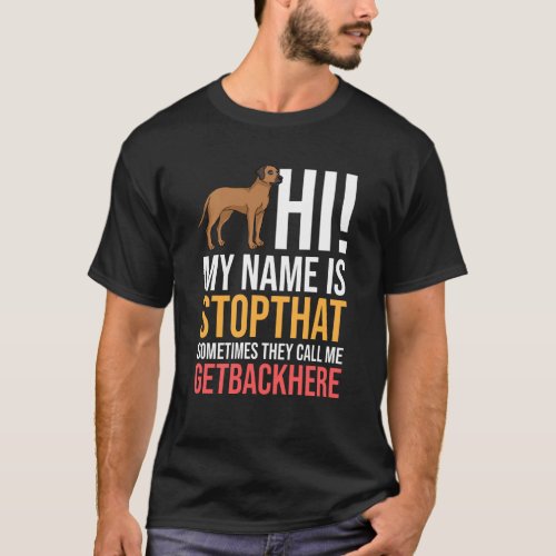 Rhodesian Ridgeback Dog Puppies Owner Lover Sweats T_Shirt