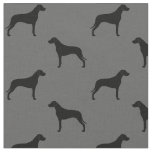 Rhodesian Ridgeback Dog Silhouettes Patterned Fabric