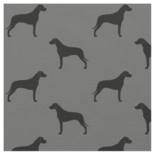 Rhodesian Ridgeback Dog Silhouettes Patterned Fabric