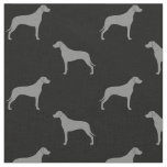 Rhodesian Ridgeback Dog Silhouettes Patterned Fabric