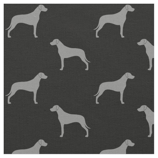 Rhodesian Ridgeback Dog Silhouettes Patterned Fabric