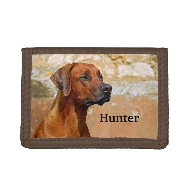 Rhodesian Ridgeback Dog Tri-fold Wallet (Front)
