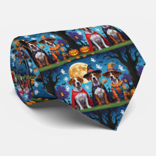 Rhodesian Ridgeback Dogs Pumpkin Halloween Funny  Neck Tie