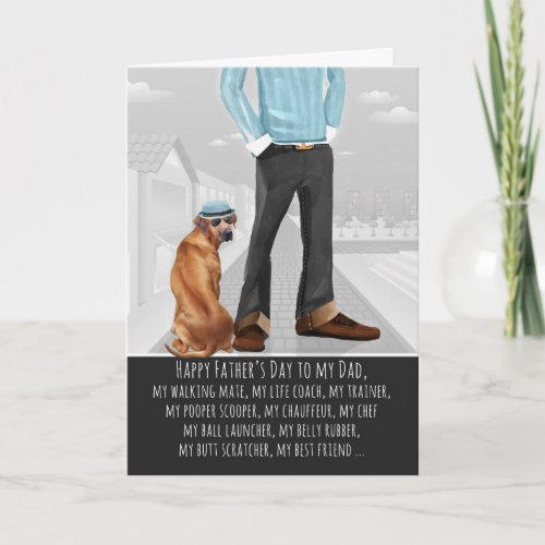 Rhodesian Ridgeback from the Dog Fathers Day Card