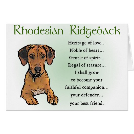 Rhodesian Ridgeback Gifts Cards (Front Horizontal)
