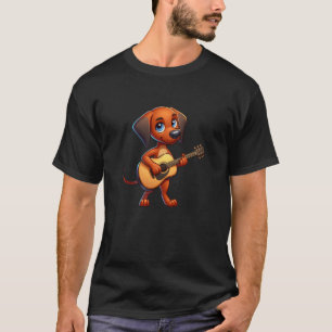 Rhodesian Ridgeback Guitar Dog Funny Music T-Shirt