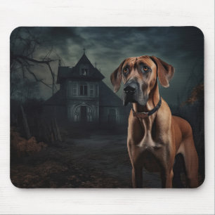 Rhodesian Ridgeback Halloween Scary Mouse Pad