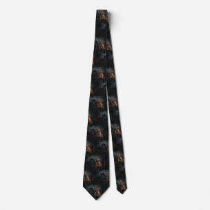 Rhodesian Ridgeback Halloween Scary Neck Tie
