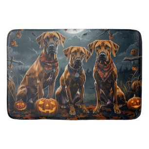 Rhodesian Ridgeback Halloween Spooky Bath Mat
